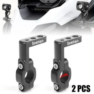 2X Motorcycle LED Spot Fog Light Handlebar Mount Bracket Clamp Expansion 17-22mm - Picture 1 of 12