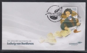 COSTA RICA 250th Birth Anniversary of Ludwig van Beethoven FIRST DAY COVER - Picture 1 of 1