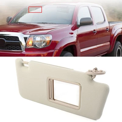 Right Beige Sun Visor for Toyota Tacoma 2005 2006 2007 2008 2009-2015 W/O Light Foto 1 de 4