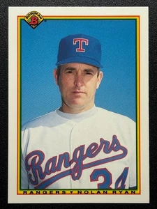 1990 Bowman Tiffany #486 Nolan Ryan Texas Rangers Houston Astros - Bild 1 von 2
