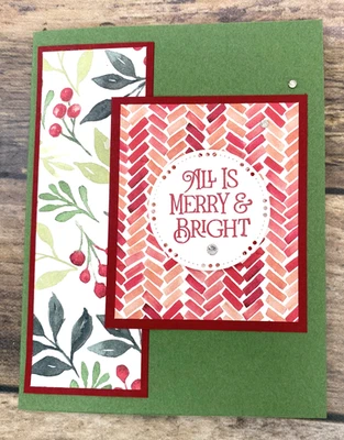 Kit de tarjetas de estampación Alegría de Navidad DSP Vacaciones Todo es Feliz y Brillante - 8 tarjetas Foto 1 de 3