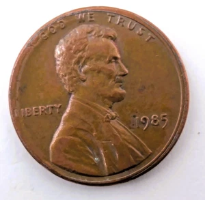 1985 Lincoln Memorial Cent Broadstrike Error - Picture 1 of 2