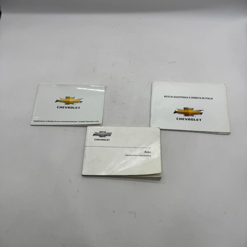 LIBRETTO USO E MANUTENZIONE CHEVROLET AVEO 2012 TALIANO ORIGINALE UM-427 - Immagine 1 di 4