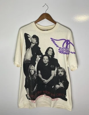 Vtg 90s 1994 Aerosmith Get A Grip World Tour AOP Single Stitch T-Shirt Size XL - Image 1 of 4