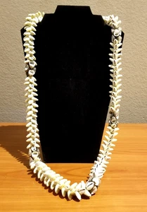 *Vintage einzigartige kühne klobige lange Kaurimuschel Halskette** - Bild 1 von 7