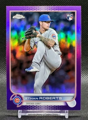 2022 Topps Chrome Rookie Ethan Roberts Purple Refractor #USC31 RC - Image 1 of 2