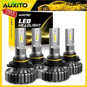 Combo 9005 H11 Fanless 40000LM LED Headlight 6500K High Low Beam Bulbs 12V 2/4X - Picture 1 of 20