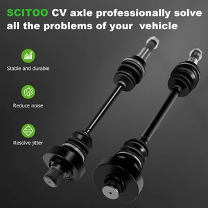 For Yamaha Rhino 450 2006-2009 Pair Driver & Passenger Rear Half Shaft CV Axles - Picture 1 of 10