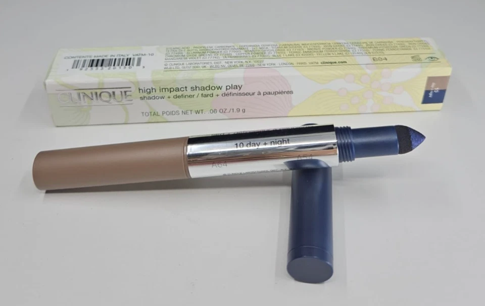 CLINIQUE SHADOW PLAY HIGH IMPACT EYESHADOW DEFINER 10 DAY & NIGHT FULL SZ
