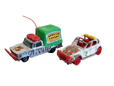 Majorette Lotto 2 Safari – 2CV Dyane + Dodge Coperto African 1/60 – Francia - Immagine 1 di 4