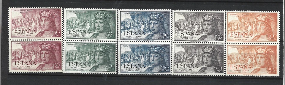 ESPAÑA PAREJA EDIFIL  1111/1115 FERNANDO EL CATÓLICO. NUEVOS Y PERFECTOS - Imagen 1 de 1