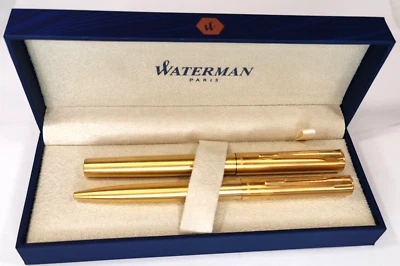 24 Karat Vergoldet Waterman Allure Gradute Füller+ Kugelschreiber + Gravur - Bild 1 von 4