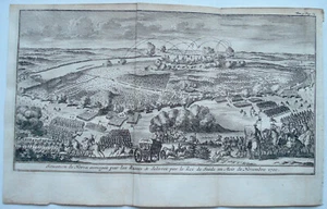 Siege of Narva in 1700 Estonia Russia Rare Original Engraving 1721 - Picture 1 of 7