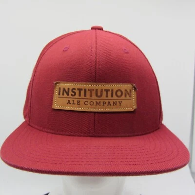 Institution Ale Company Adult Hat Cap Red Brown Patch Curved Brewery Beer - Изображение 1 из 4