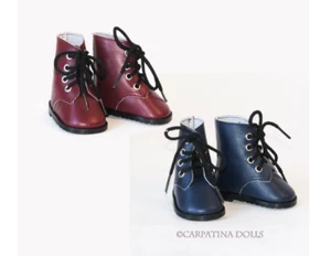 Botas con cordones para muñecas de 18", zapatos marrones o azules para muñecas chicas americanas de 18 - Imagen 1 de 10