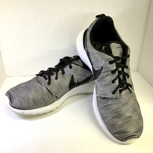 nike black and white striped shoes