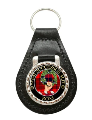 Ross Scottish Clan Leather Key Fob - Image 1 of 2