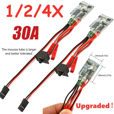 1-4PC 30A ESC RC Motor Bürstenmotor Drehzahlregler 4-8V Für Mini Auto Boot Buggy - Bild 1 von 4