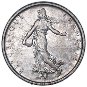 France 5 francs 1967 semeuse Silver coin French Oscar Roty