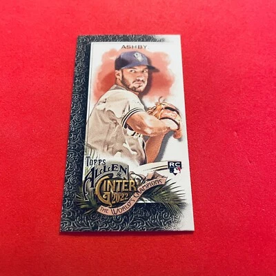Aaron Ashby .. ROOKIE BLACK BORDER .. Milwaukee Brewers .. 2022 Topps A&G MINI - Image 1 of 2