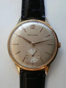 Movado factories swiss big 36 mm. men's mechanocal cal.125 vintage wrist watch - Picture 1 of 15