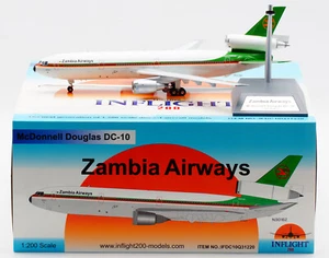 INFLIGHT 1:200 Zambia Airways McDonnell DC-10-30 Diecast Aircraft Model N3016Z - Picture 1 of 12