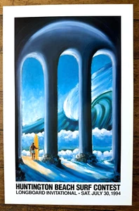 1994 Huntington Beach Surf Contest Longboard Invitational Poster John Severson B - Picture 1 of 2