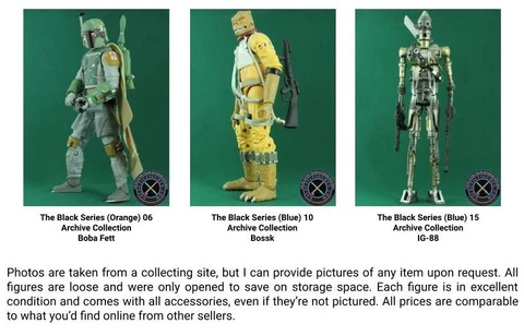 Star Wars Black Series 6 In Action Figures Archive Bounty Hunters (LOOSE) Cover
