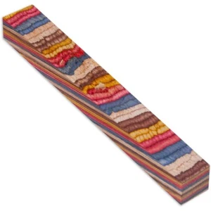 Tyzack Wood Wooden Colourful Striped Pen Blanks TY-CWB030-BL - Picture 1 of 3