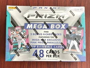 2019 Panini Prizm Baseball Mega Box MLB Trading Cards + 1 Auto - Factory SEALED - Picture 1 of 4