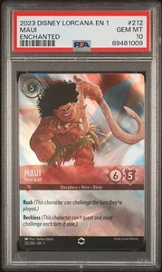 Disney Lorcana EN 1 Maui Hero to All 212/204 Enchanted PSA 10 Gem Mint - Picture 1 of 2