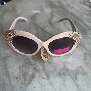 Betsey Johnson Sonnenbrille Strass Blumen oval BJ23209 PINK - Bild 1 von 12
