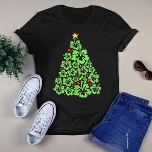 Hawaiian Christmas Tree Mele Kalikimaka Hawaii Tropical Unisex Men Women TShirt - Picture 1 of 1