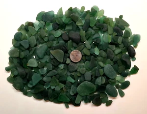 GENUINE SURF TUMBLED SEA GLASS FROM PUERTO RICO / 1.5 LBS. BLUE GREEN #1 - Picture 1 of 1