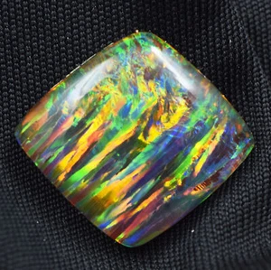 10.05 Ct Natural CERTIFIED Square Cut Opal Multi-Color Loose Gemstone - Picture 1 of 12