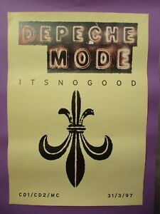 DEPECHE MODE It's No Good PROMO POSTER ORIGINAL UK 1997 28x20" Ultra Mute