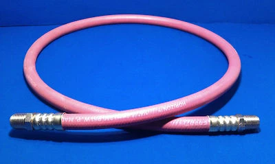 USA Made Continental Rubber 1/4 Inch 3 Foot Pigtail Air Hose Whip Oil Resistant - Image 1 of 4