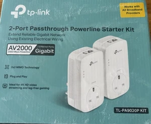 TP-LINK - AV2000 2-Port Gigabit Passthrough Powerline Kit. Brand New Seated - Afbeelding 1 van 2