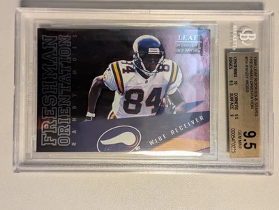 1998 Leaf R&S Freshman Orientation Randy Moss RC (#1993/2500) BGS 9.5  POP 5 - Image 1 of 2