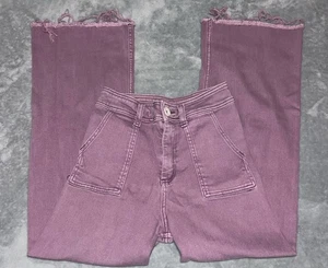 MIOU MUSE Purple denim Wide leg High Rise Woman’s Size Small - Picture 1 of 10