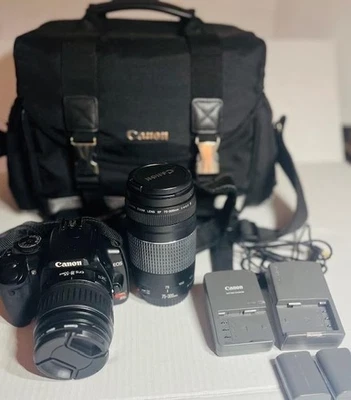 Cámara Canon EOS 400D (Rebel XTi) SLR y teleobjetivo Canon EF 75-300 Foto 1 de 4