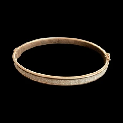 Pulsera Milor Italia Brazalete Tono Dorado Cristales Triturados Cierre de Seguridad Foto 1 de 4