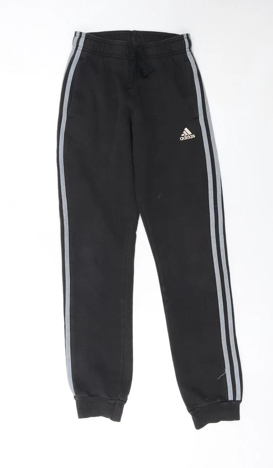 Adidas Men’s Black Jogger Trousers L with Logo Stripes - Image 1 of 4