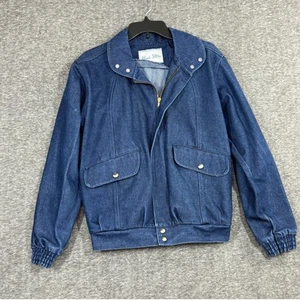 Vintage 60's 70's Sears Men's Store Jean Jacket Size Small Western Blue Snap - Picture 1 of 7