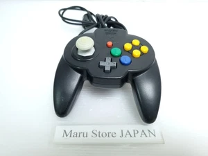 Nintendo 64 N64 HORI PAD MINI Black Controller Pad Tested Working Japan - Picture 1 of 13