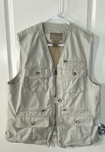 Chaleco utilitario de carga LL Bean Photography para hombre L beige safari pesca IDPA camping - Imagen 1 de 17