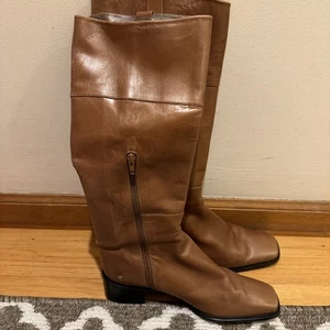 Stuart Weitzman Brown Knee High Riding Boots Sz 9 - Picture 1 of 7