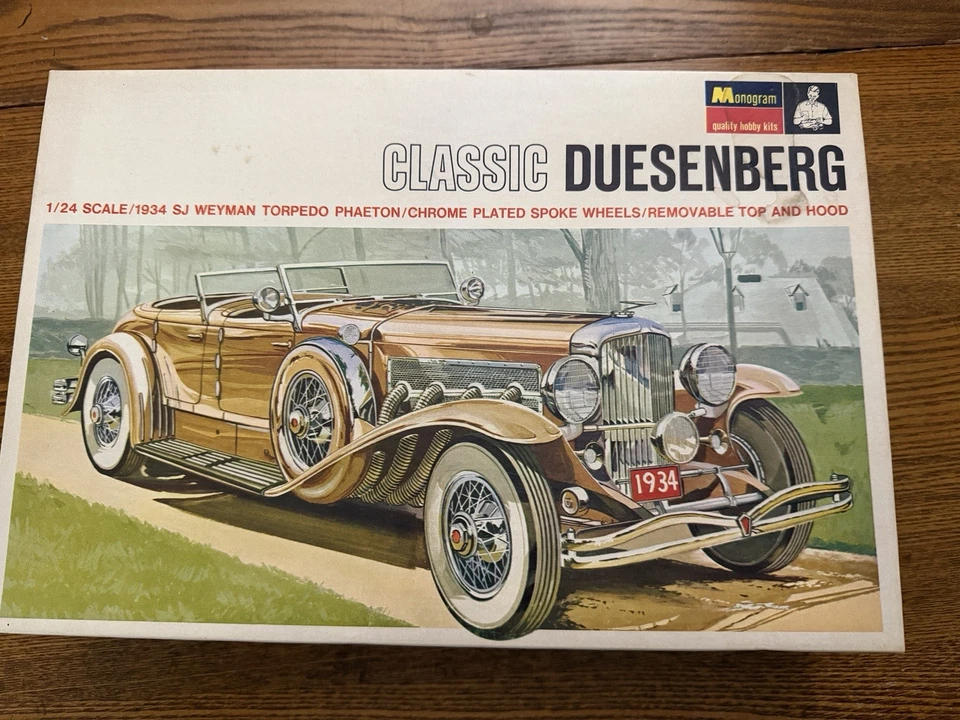 Monogram #PC81 Duesenberg 1934 SJ Weyman Torpedo Phaeton 1/24 Plastic Model Kit - Image 1 of 4
