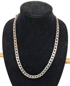 Silver tone Chain Link Necklace 23" - Picture 1 of 7