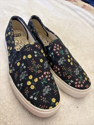 Tênis Feminino Keds Rifle Paper Co 9,5 Largo Floral Azul Marinho - Imagem 1 de 4